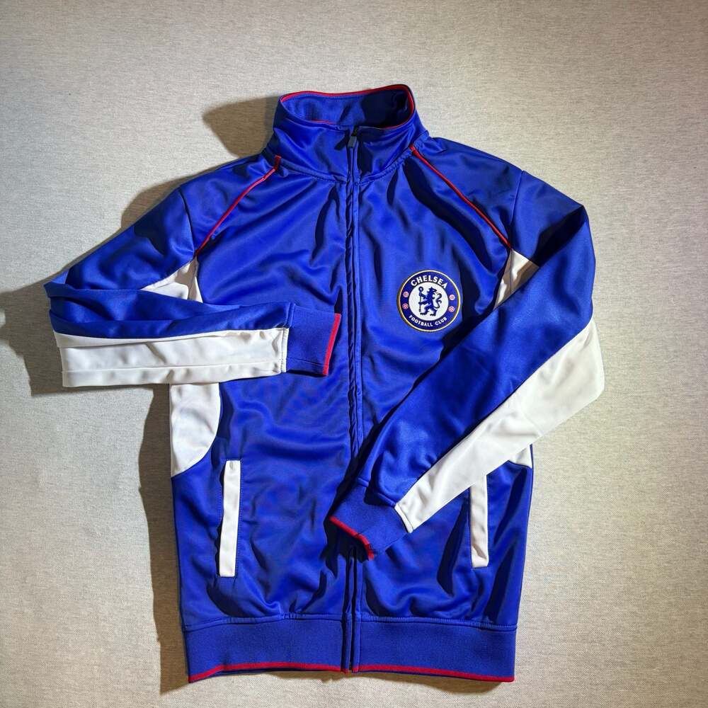Chelsea FC Rhinox Official Licensed Full-Zip Track Jacket Blue White